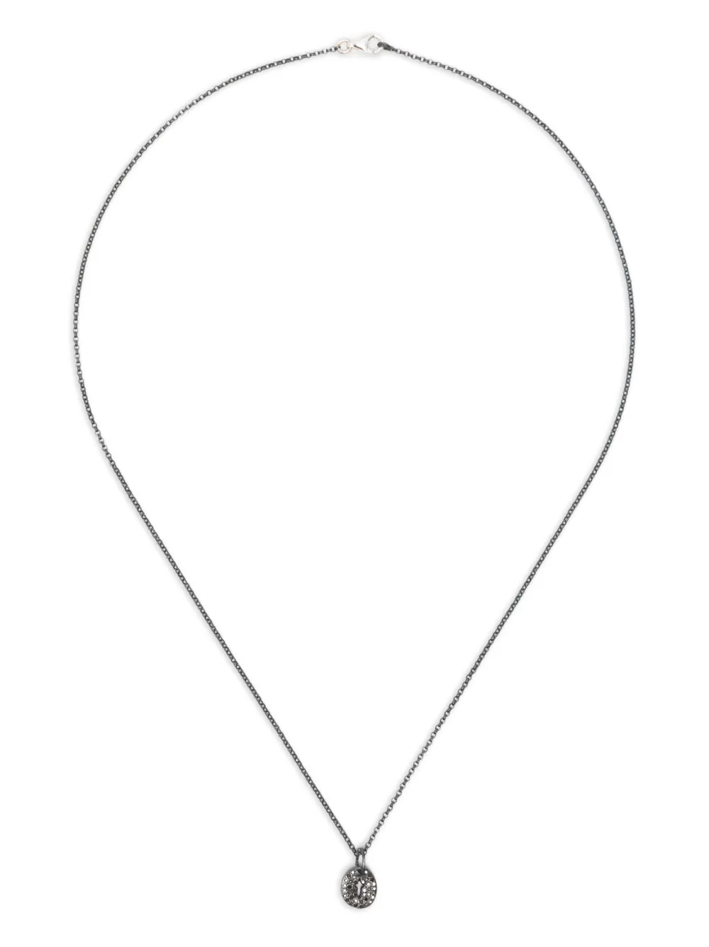 Rosa Maria sterling silver cross-pendant diamond necklace - Argento