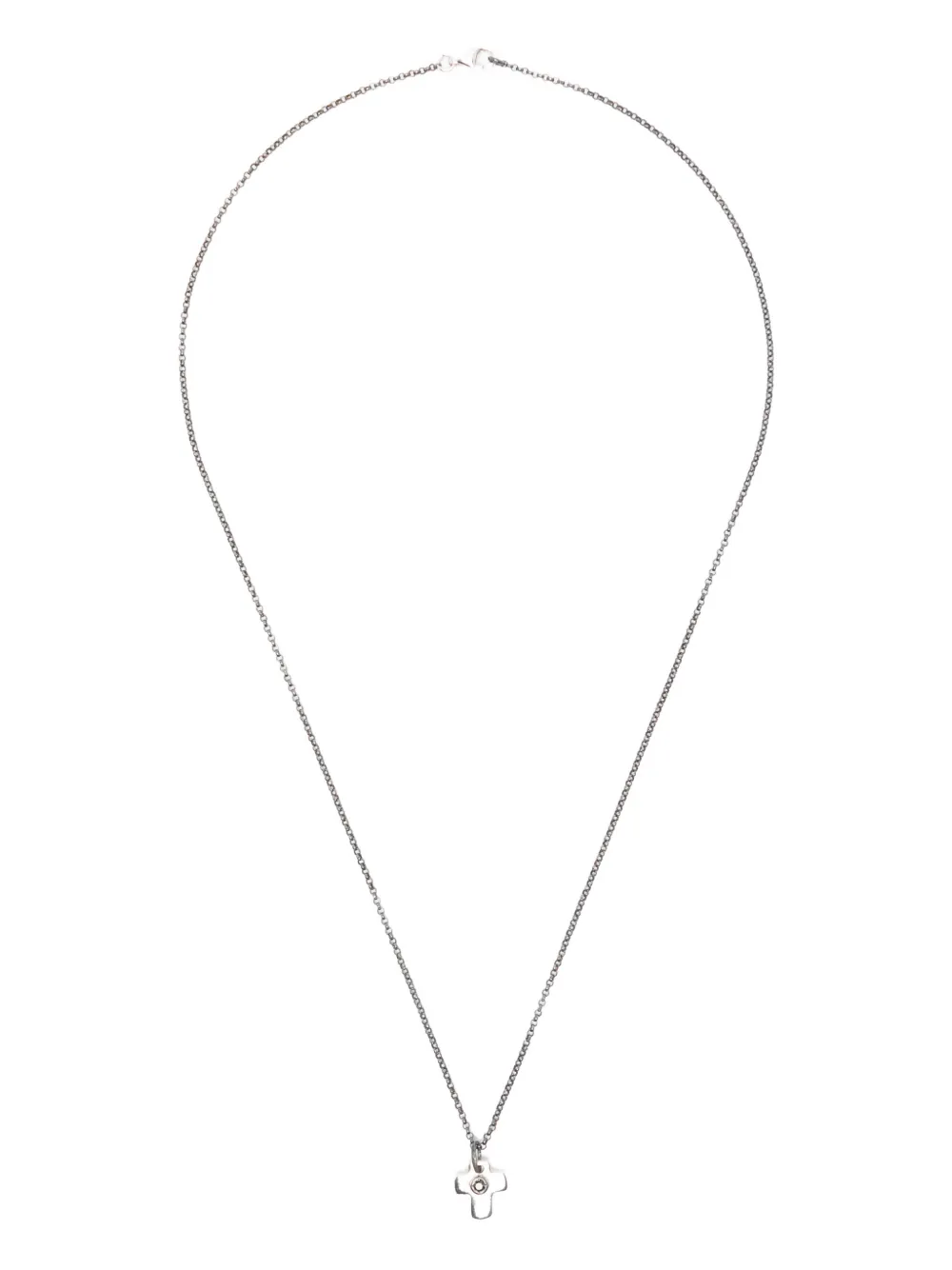 Rosa Maria Silver Black Diamond Spiritsst Dix Necklace - Argento