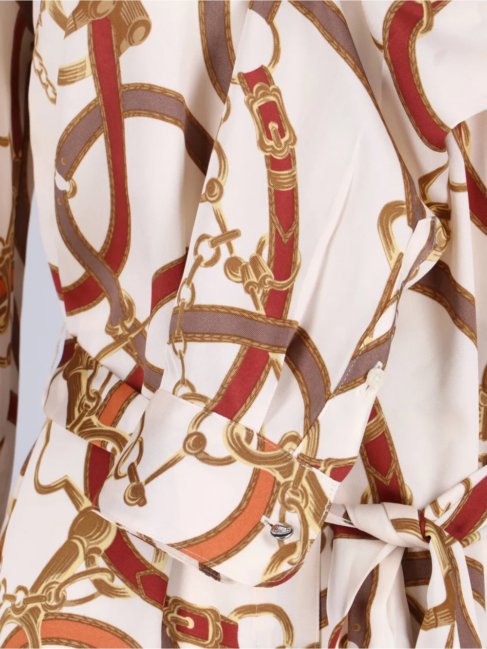 Lauren Ralph Lauren belted-waist midi shirt dress Beige