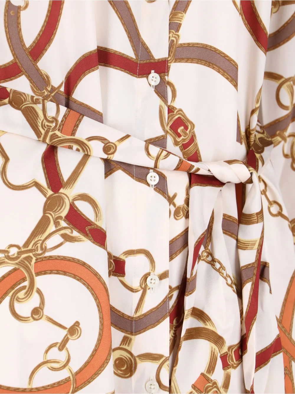 Lauren Ralph Lauren belted-waist midi shirt dress Beige