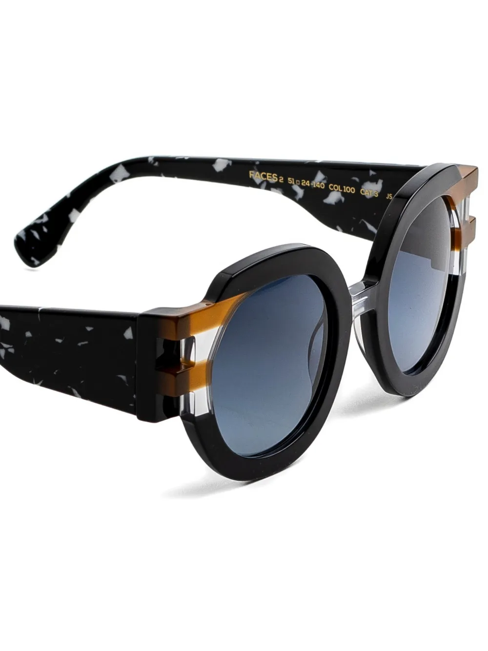  Face à Face Faces2 Round-frame Sunglasses - Black 