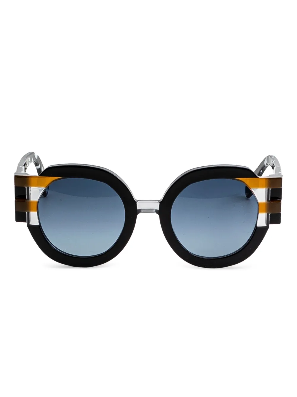 Face À Face Faces2 round-frame sunglasses | Black | Image 1