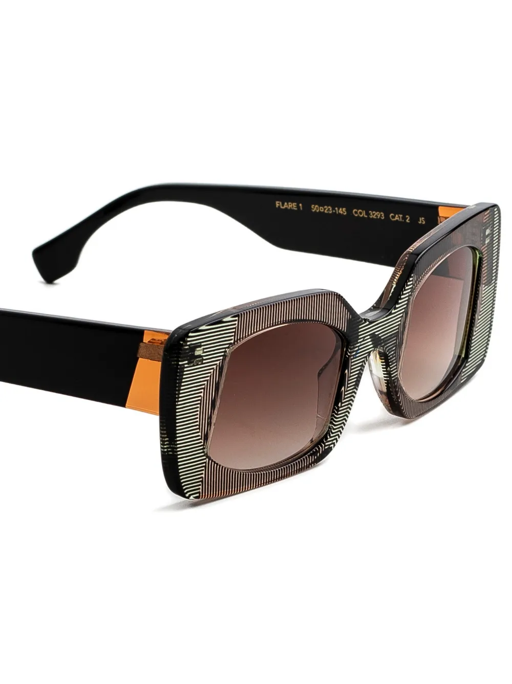 Face À Face Flare1 Rectangle-frame Sunglasses In Brown