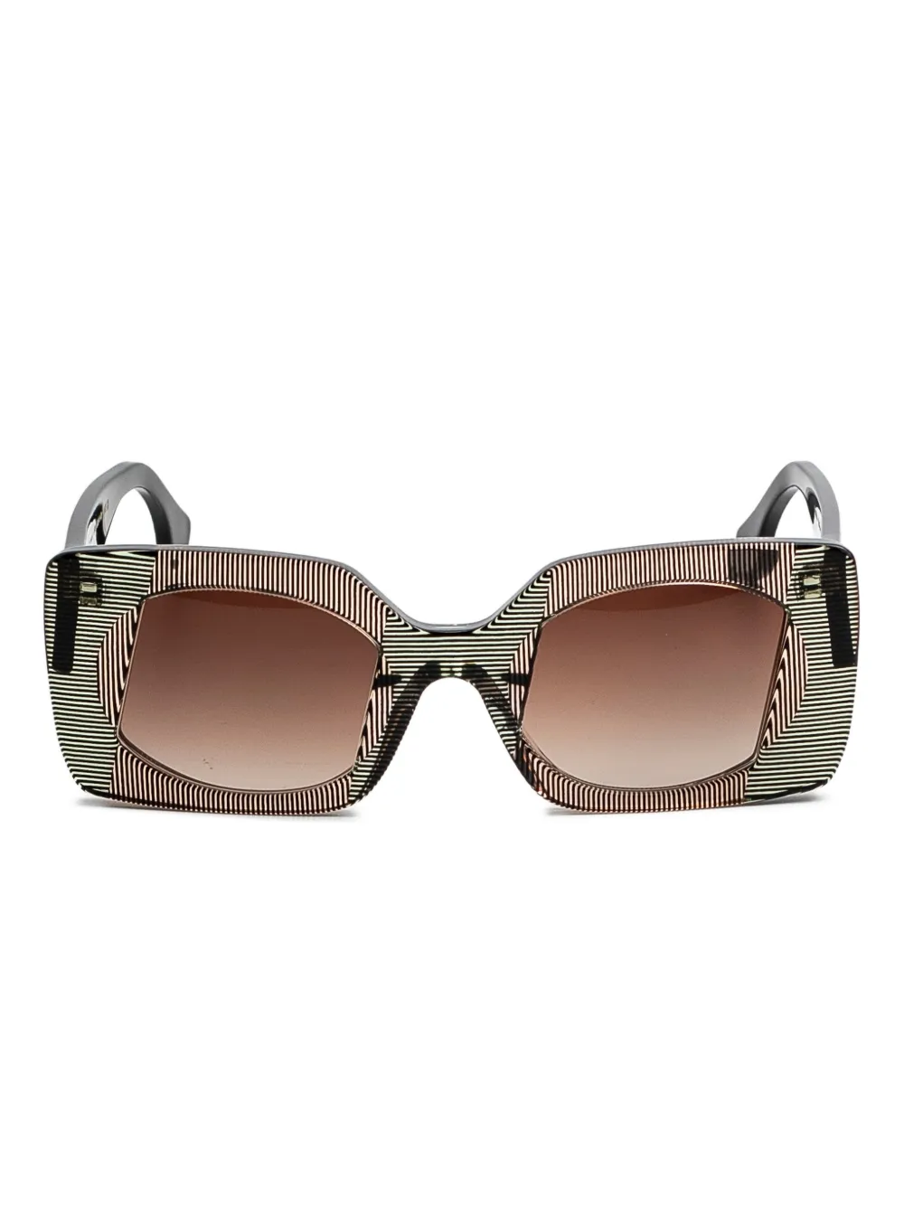 Face À Face Flare1 rectangle-frame sunglasses | Neutrals | Image 1