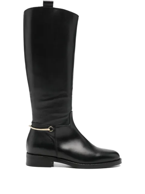 paola parisi leather knee-high boots