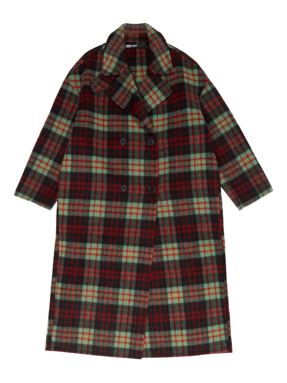 Bimba y Lola button-up plaid coat | Green | Image 1