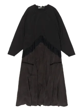 Bimba y Lola lace-trim Panelled Maxi Dress | Black | FARFETCH