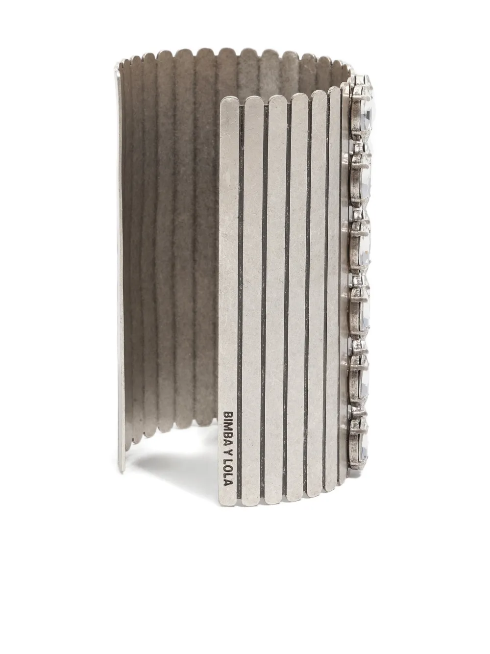Bimba Y Lola Embellished Cuff Bracelet In Silver