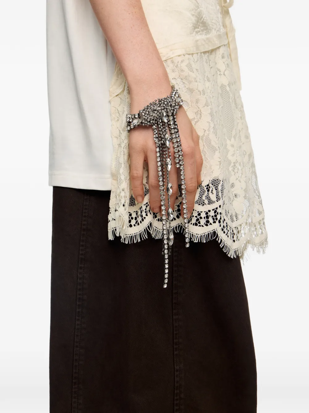 Bimba y Lola Armband verfraaid met ketting - Zilver