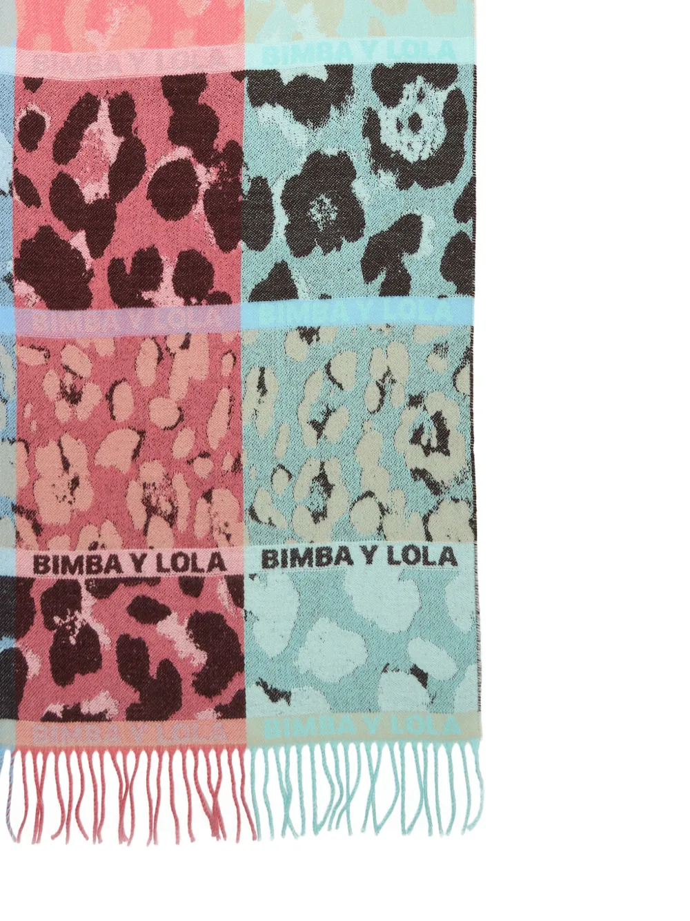 Bimba y Lola Sjaal met patchwork - Roze