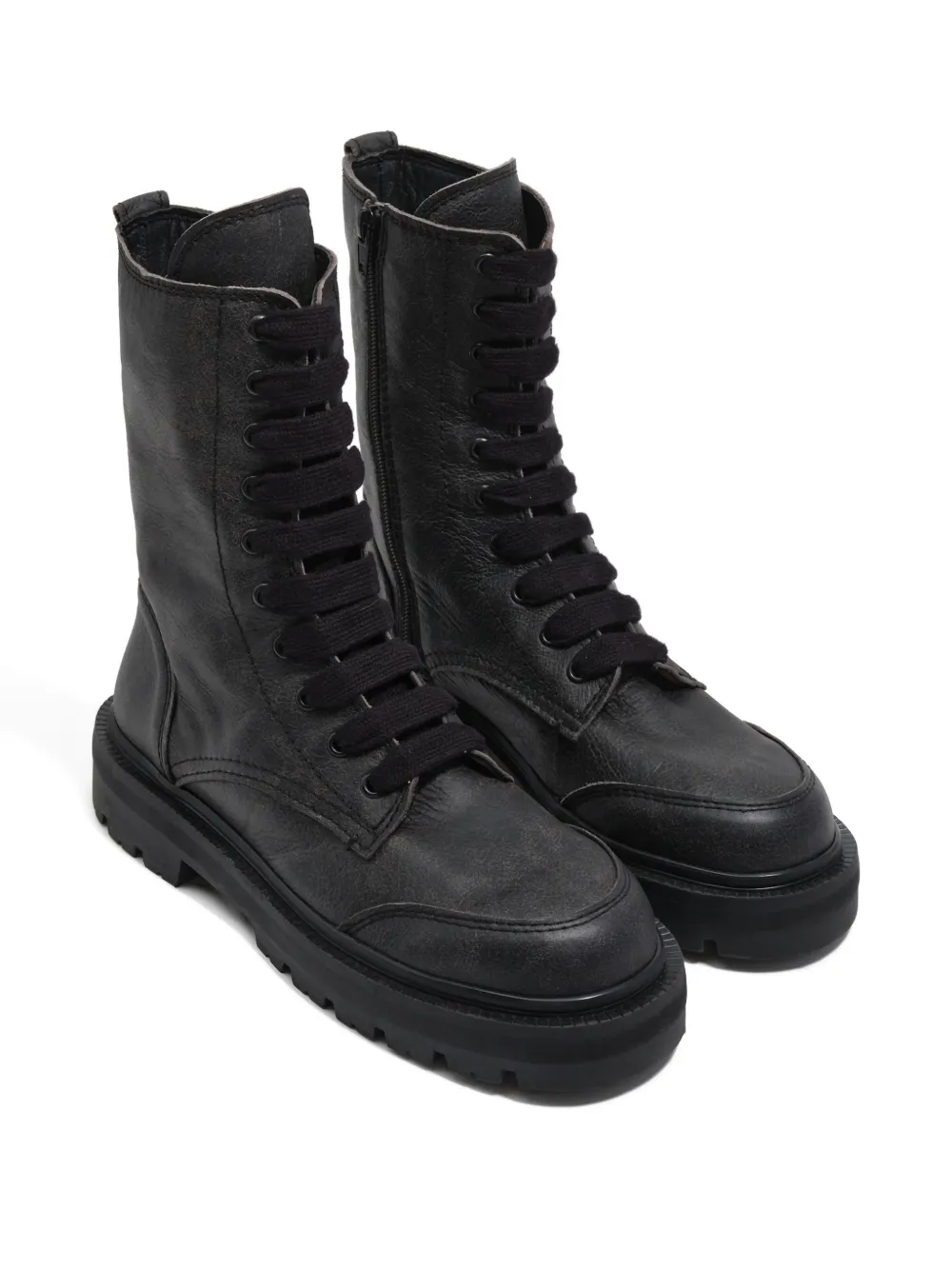 Bimba y Lola 35 mm combat boots met rits Zwart