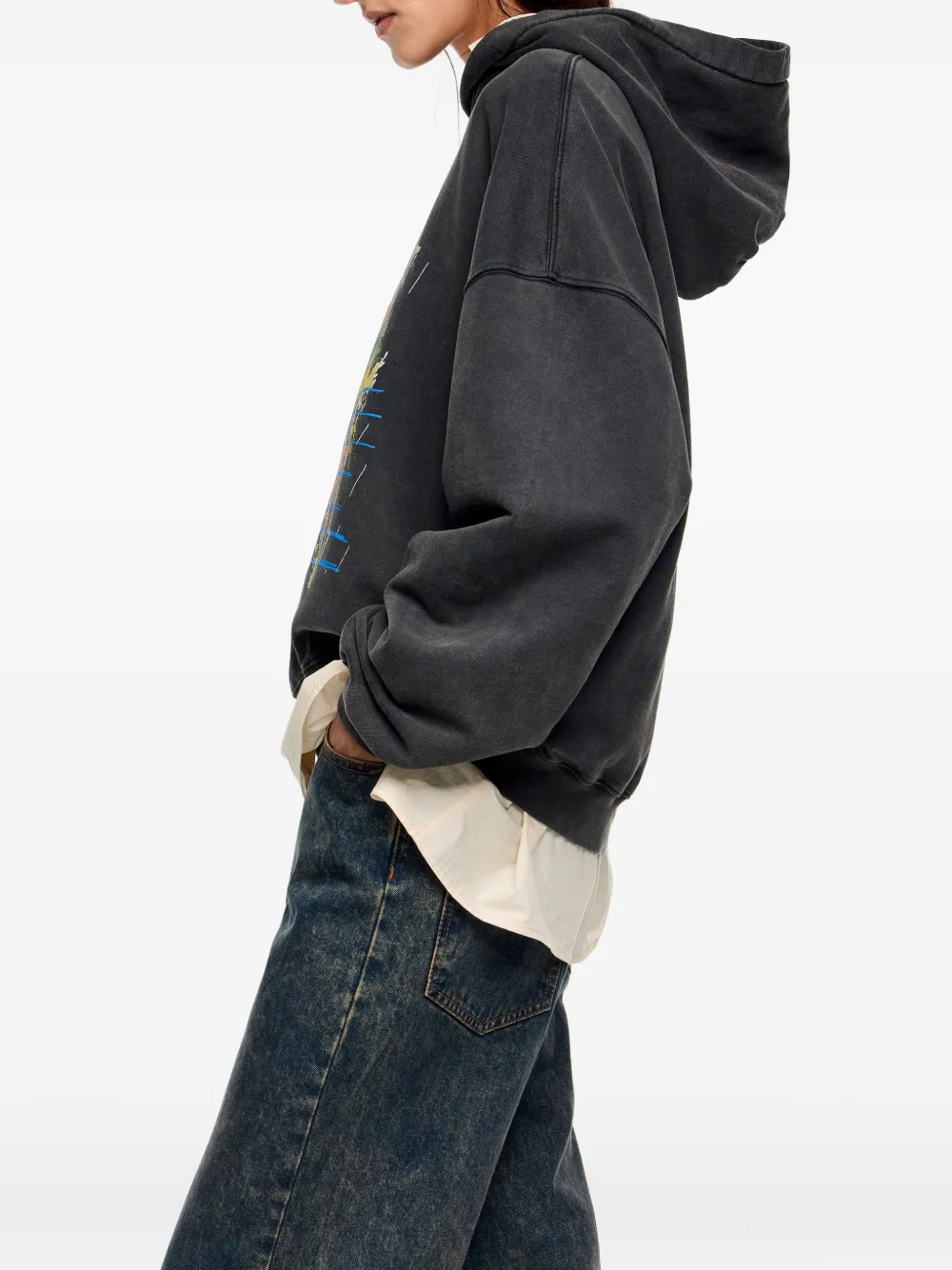 Bimba Y Lola Graphic-print Hoodie In Black