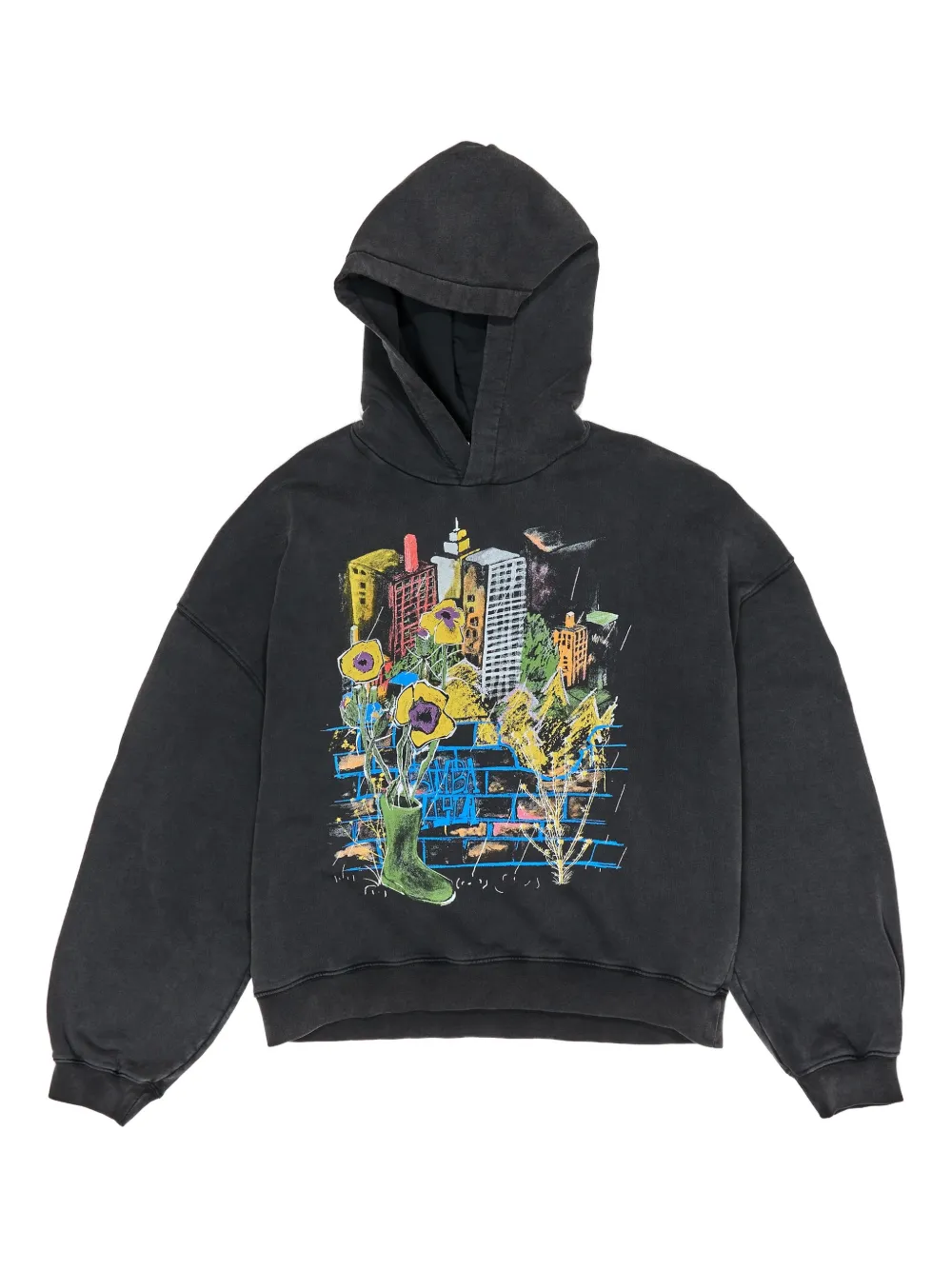 Bimba Y Lola Graphic-print Hoodie In Black