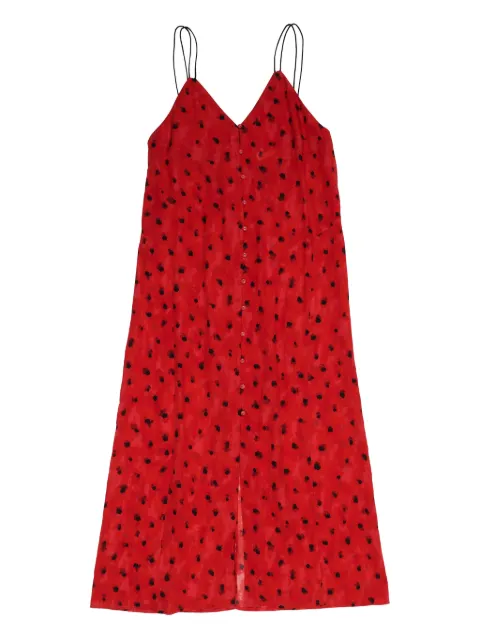 Bimba y Lola button-up polka-dot maxi dress