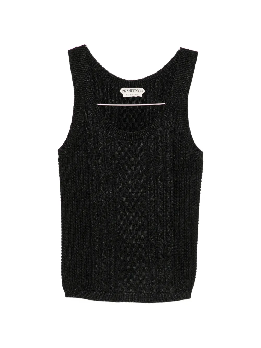 JW Anderson cable-knit sleeveless top - Nero