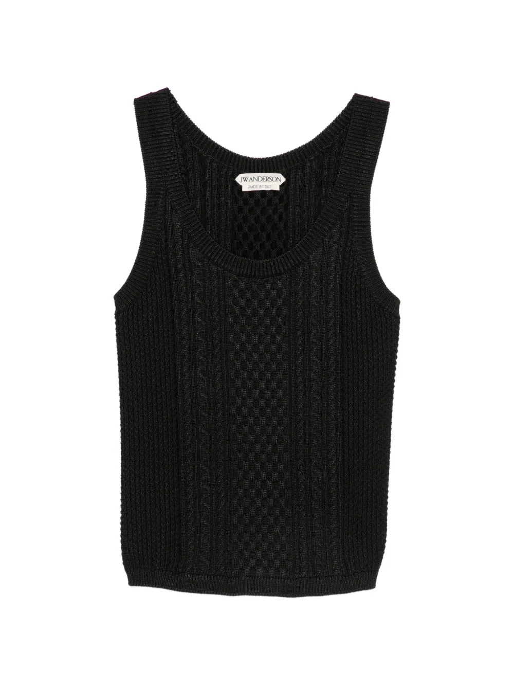 JW Anderson cable-knit sleeveless top - Nero