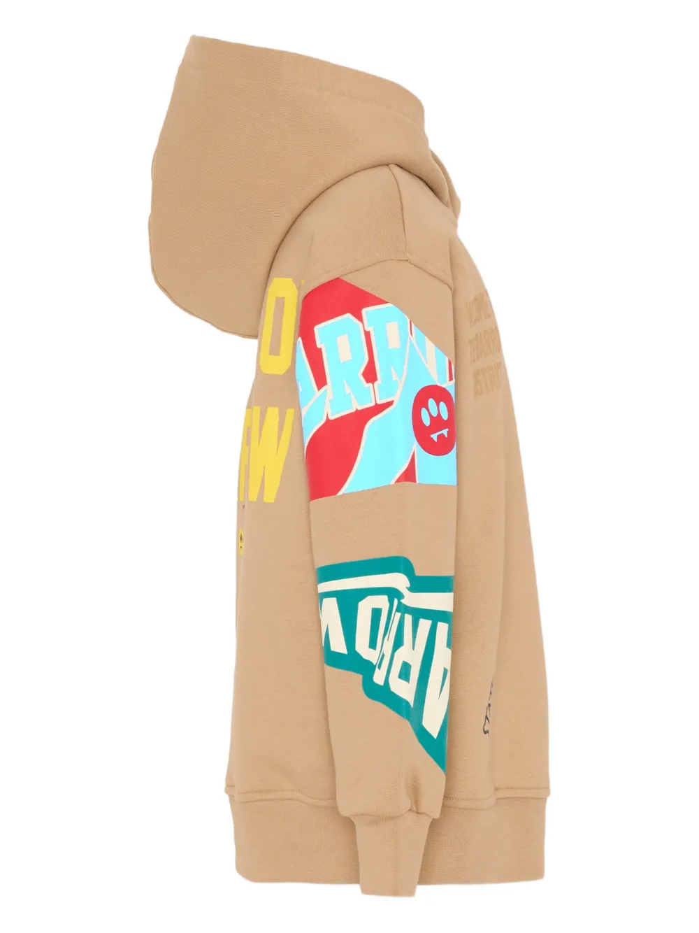 Barrow kids graphic-patch hoodies Beige