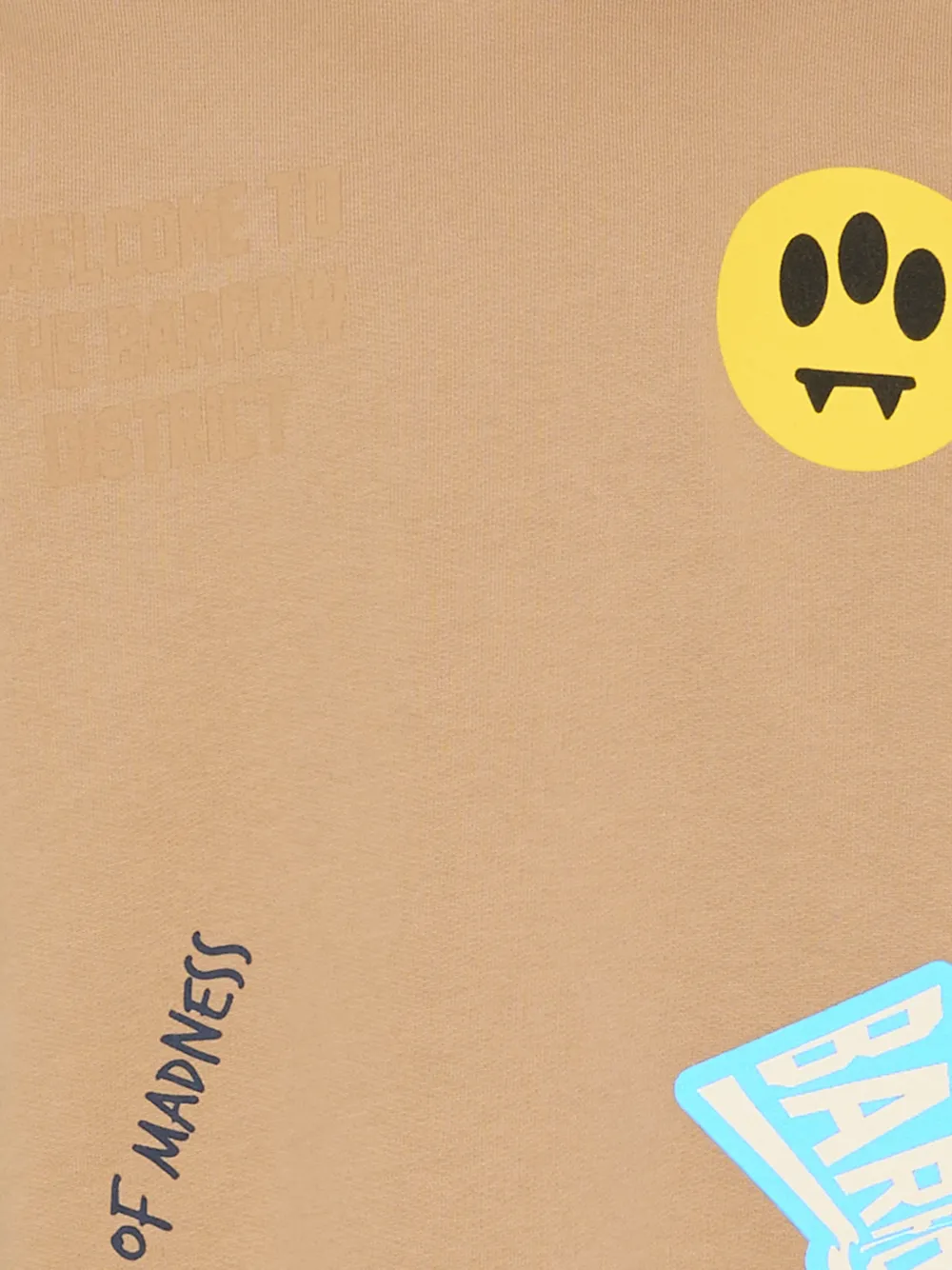 Barrow kids graphic-patch hoodies Beige