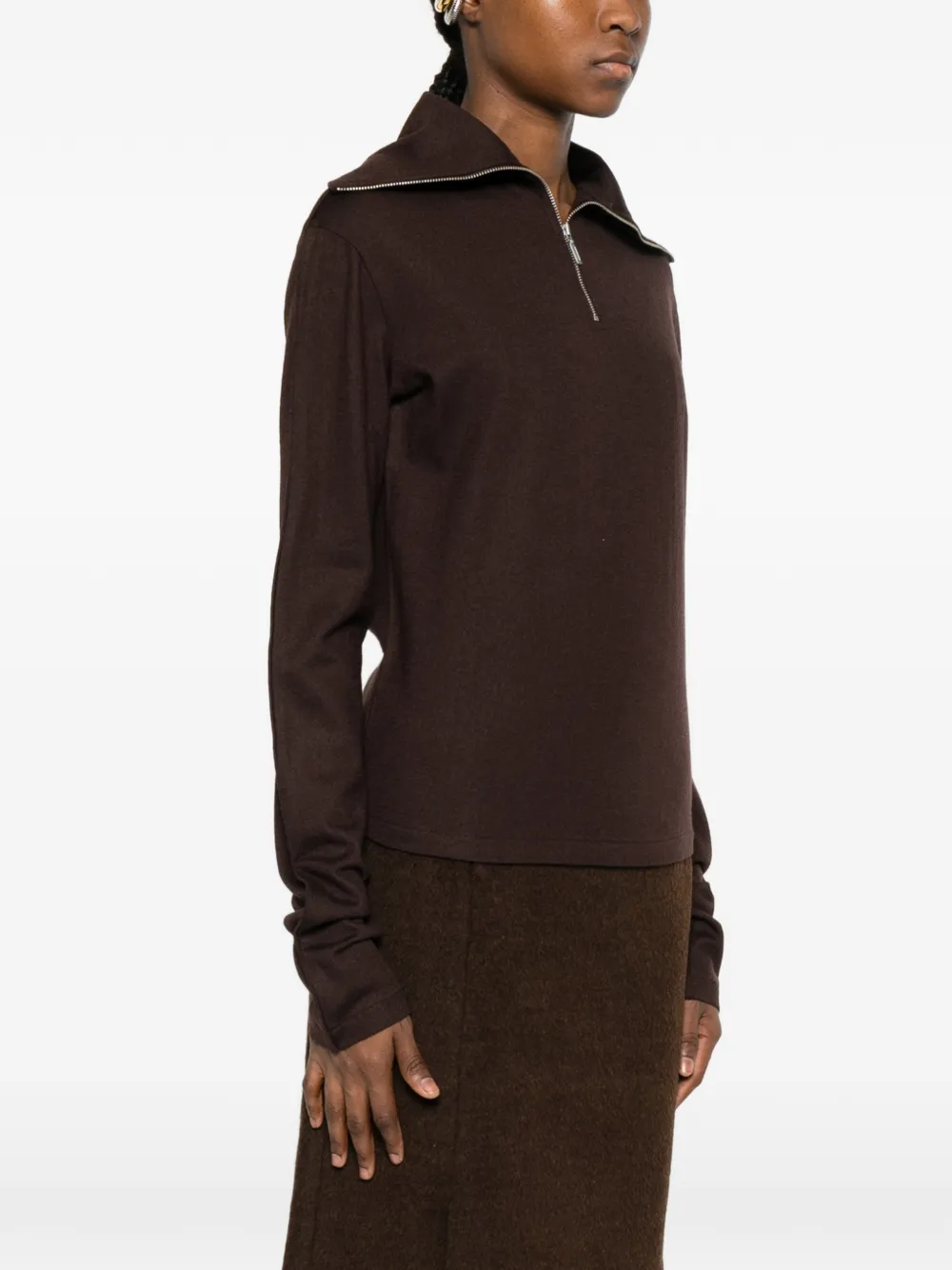  Entire Studios Half-zip Sweatshirt - Brown 