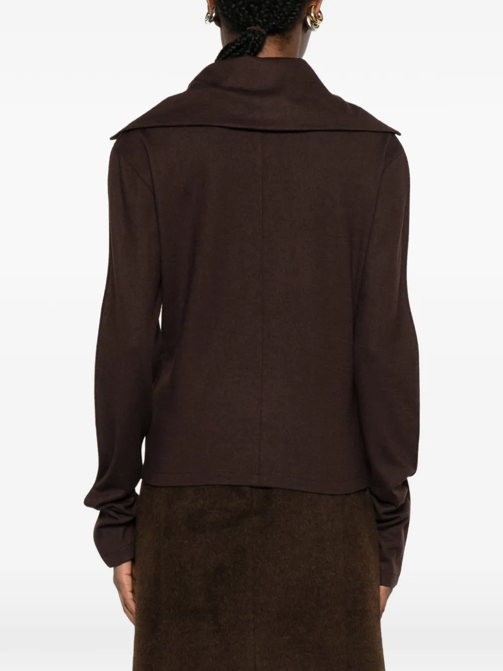 ENTIRE STUDIOS Sweater met halve rits Bruin