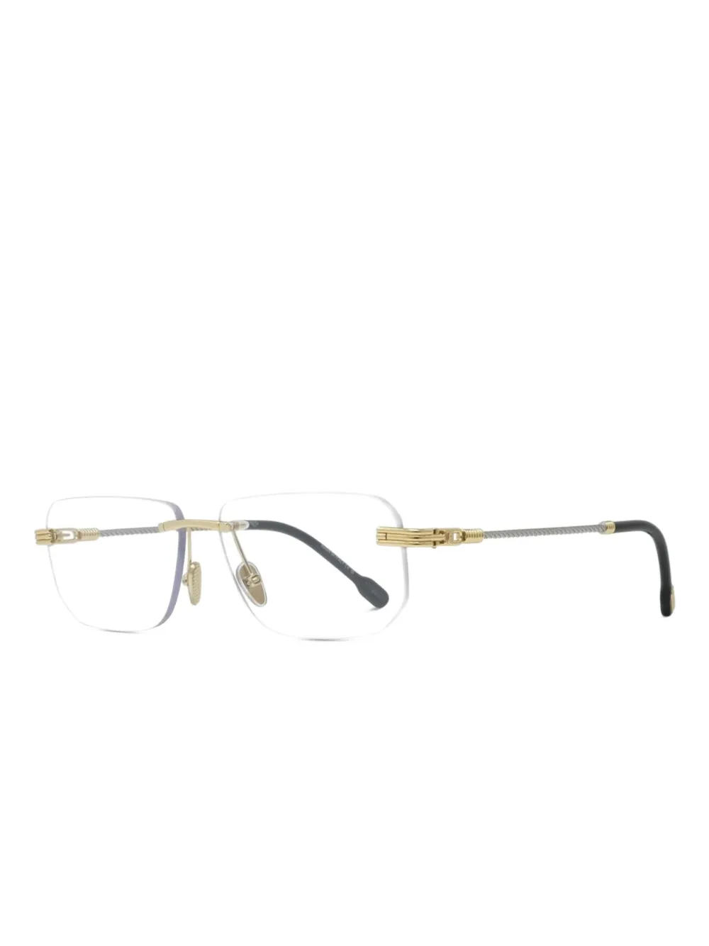 Fred Godron rimless rectangle-frame glasses | Men | Image 2