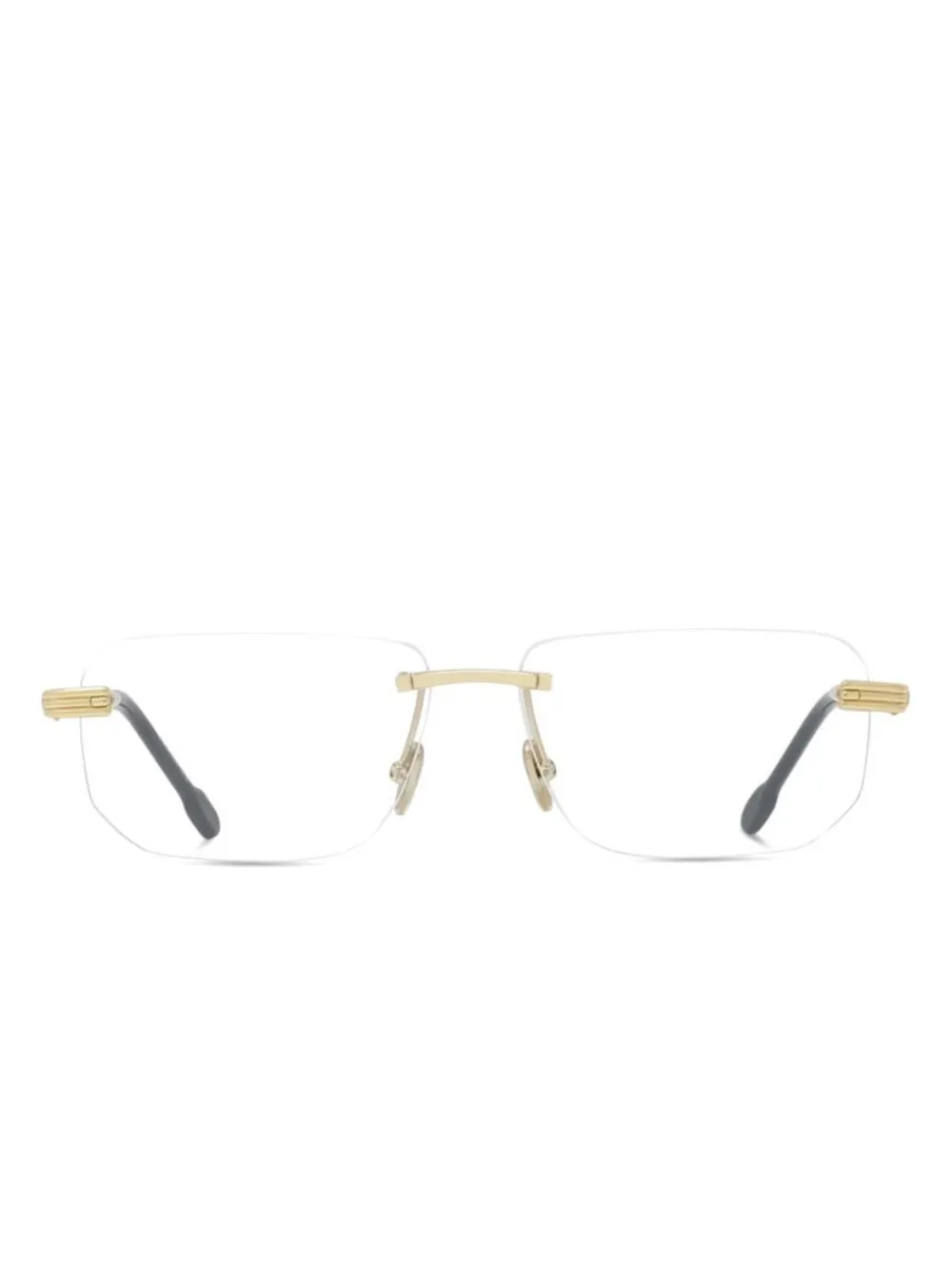 Fred Godron rimless rectangle-frame glasses | Gold | Image 1