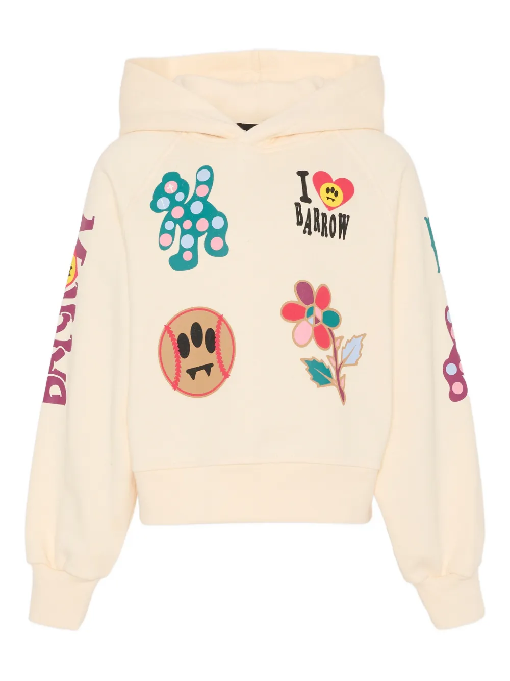 Barrow kids graphic-patches hoodie | Neutrals | Image 1