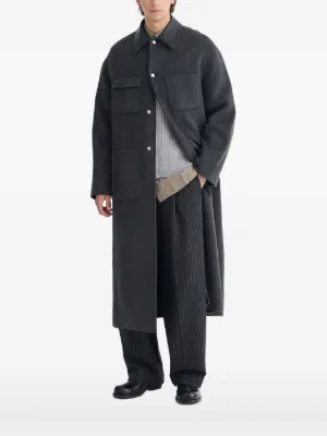 Burberry Duffle Coat De Lã | Preto | FARFETCH BR