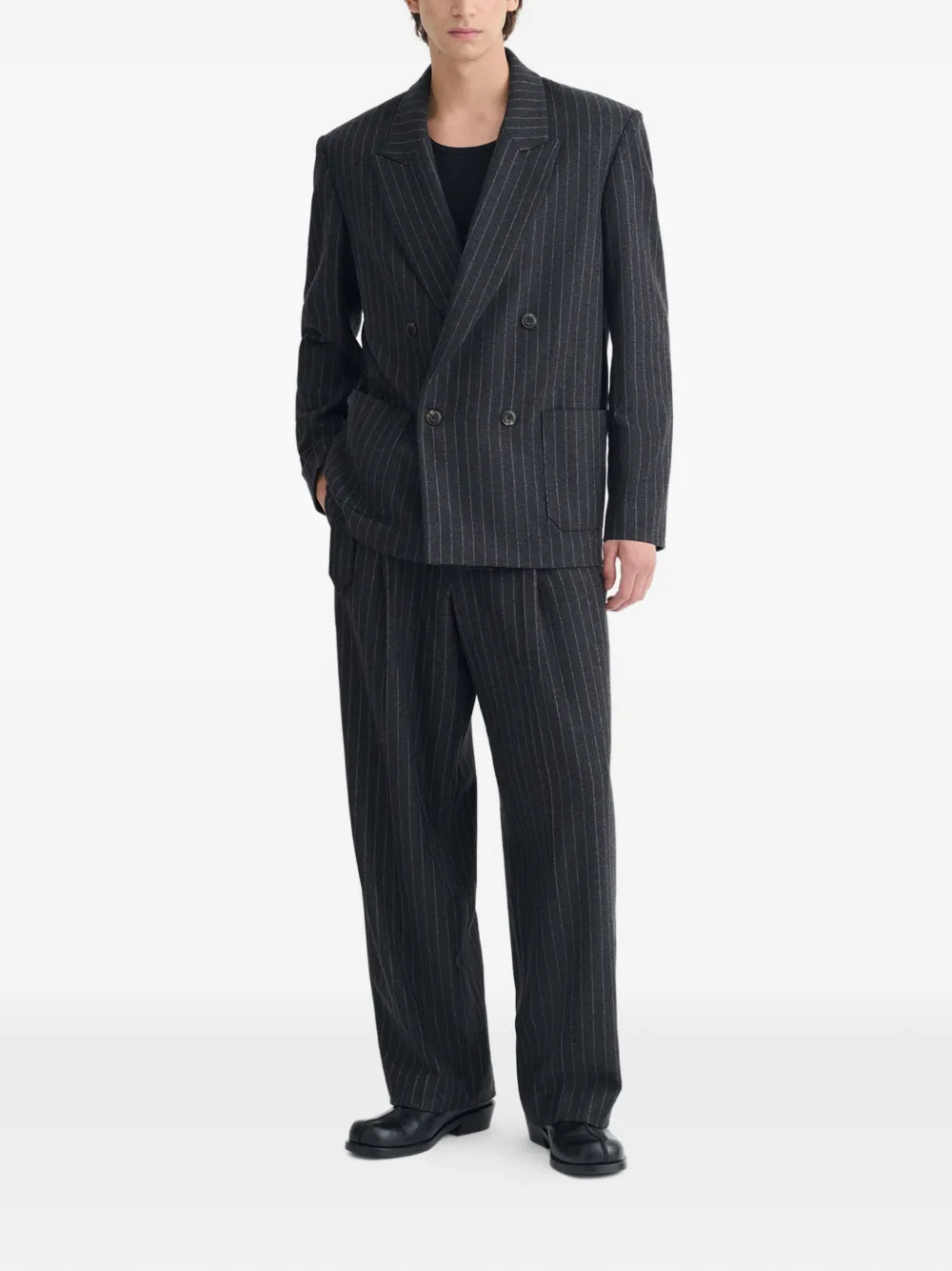 Nanushka Anselm pinstripe double-breasted blazer | Blazers | Image 2
