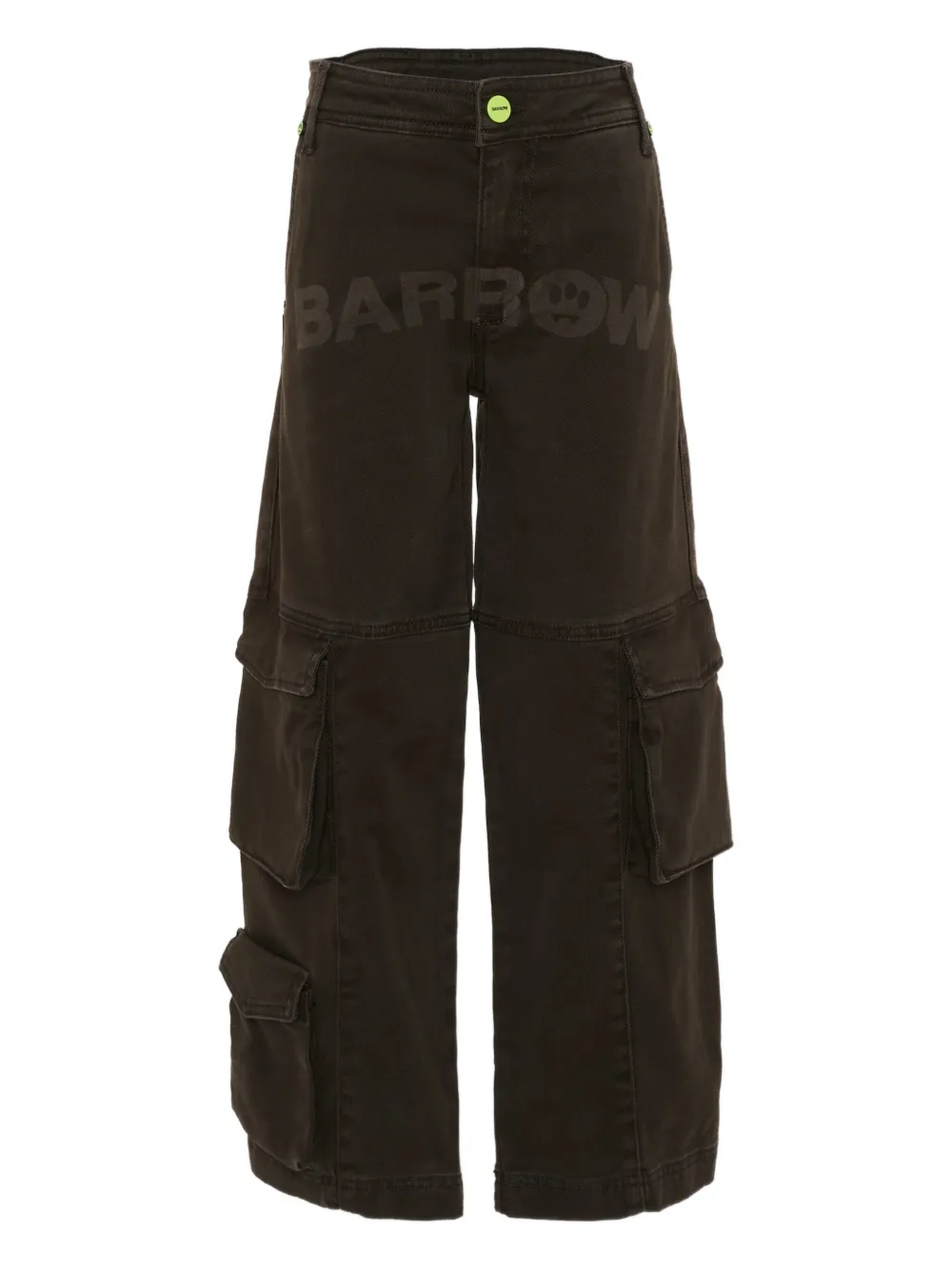 Barrow kids logo-print cargo pants - Marrone