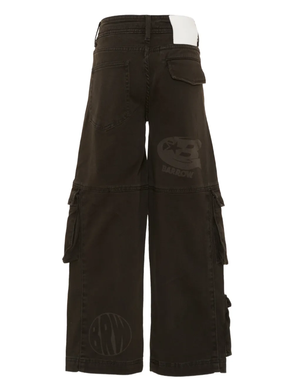 Barrow Logo-print Cargo Pants In Brown