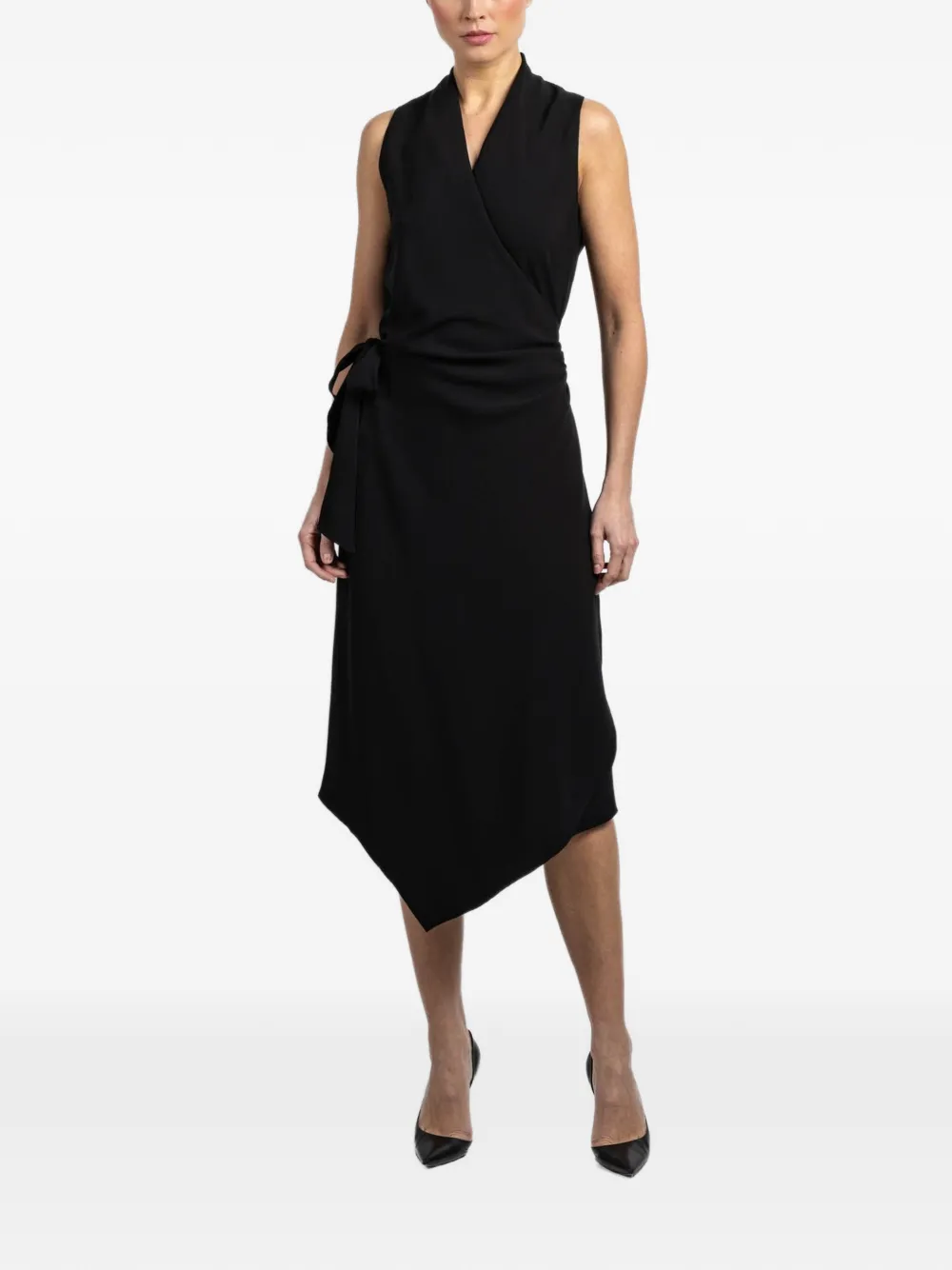Peter Cohen Victor V-neck dress - Zwart