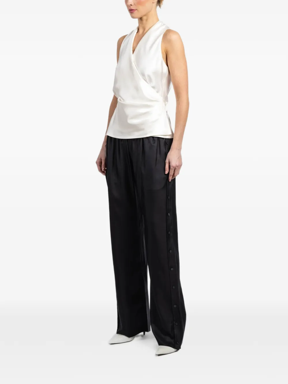  Peter Cohen V-neck Wrap Top - White 