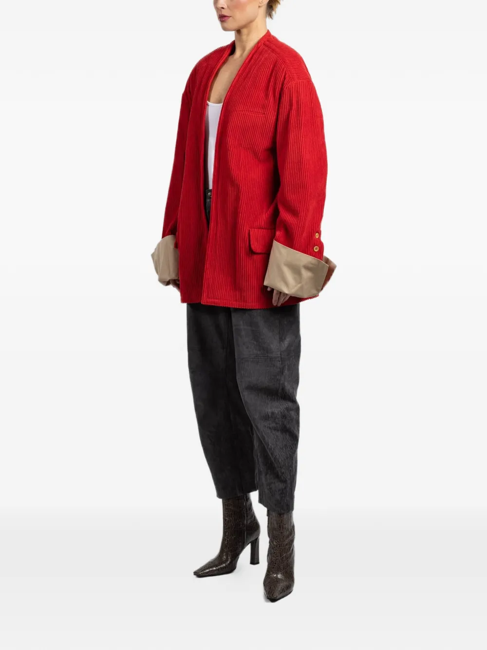  Jejia Corduroy Jacket - Red 
