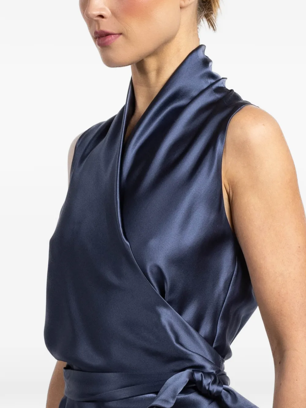 Victor Tie-Waist Wrap Midi Dress