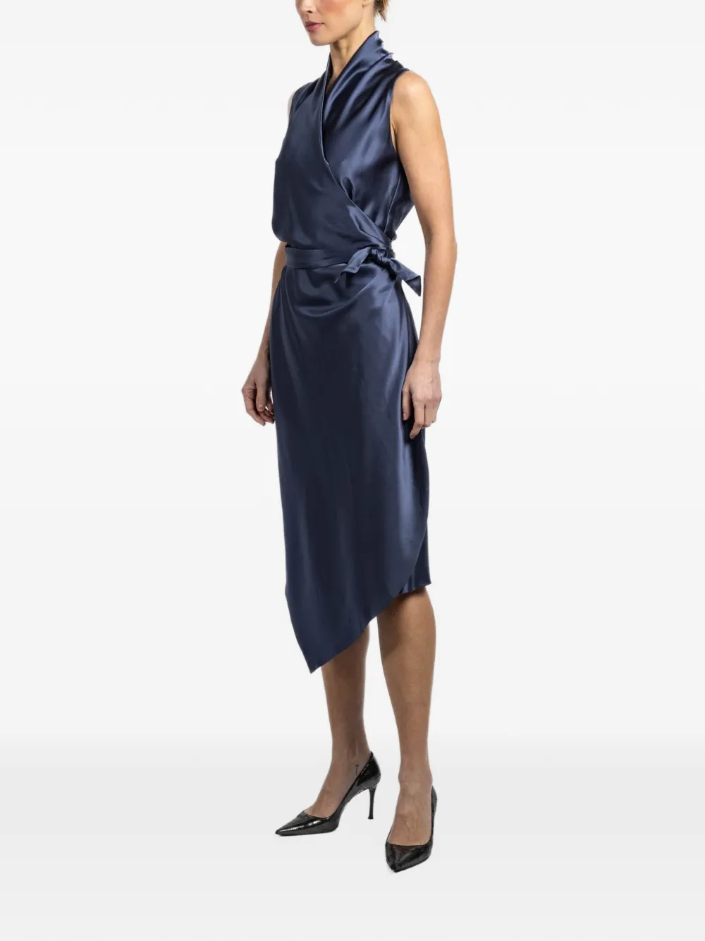 Victor Tie-Waist Wrap Midi Dress