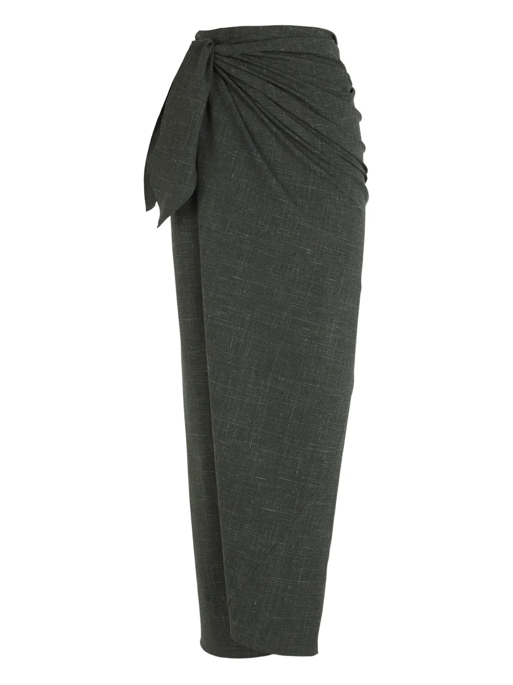 Cortana tie waist jacquard maxi skirt - Grün
