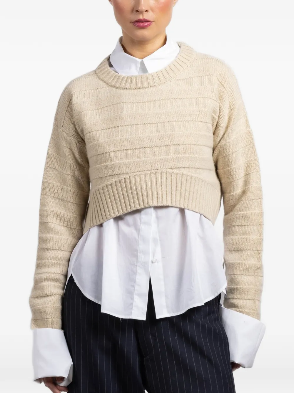 Jejia crop sweater - Neutrals
