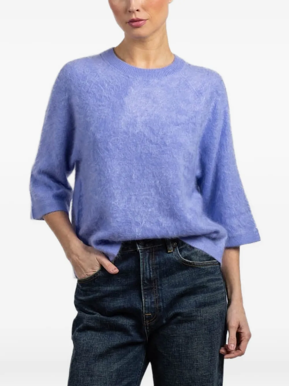 Autumn Cashmere three-quarter sleeve sweater - Blu