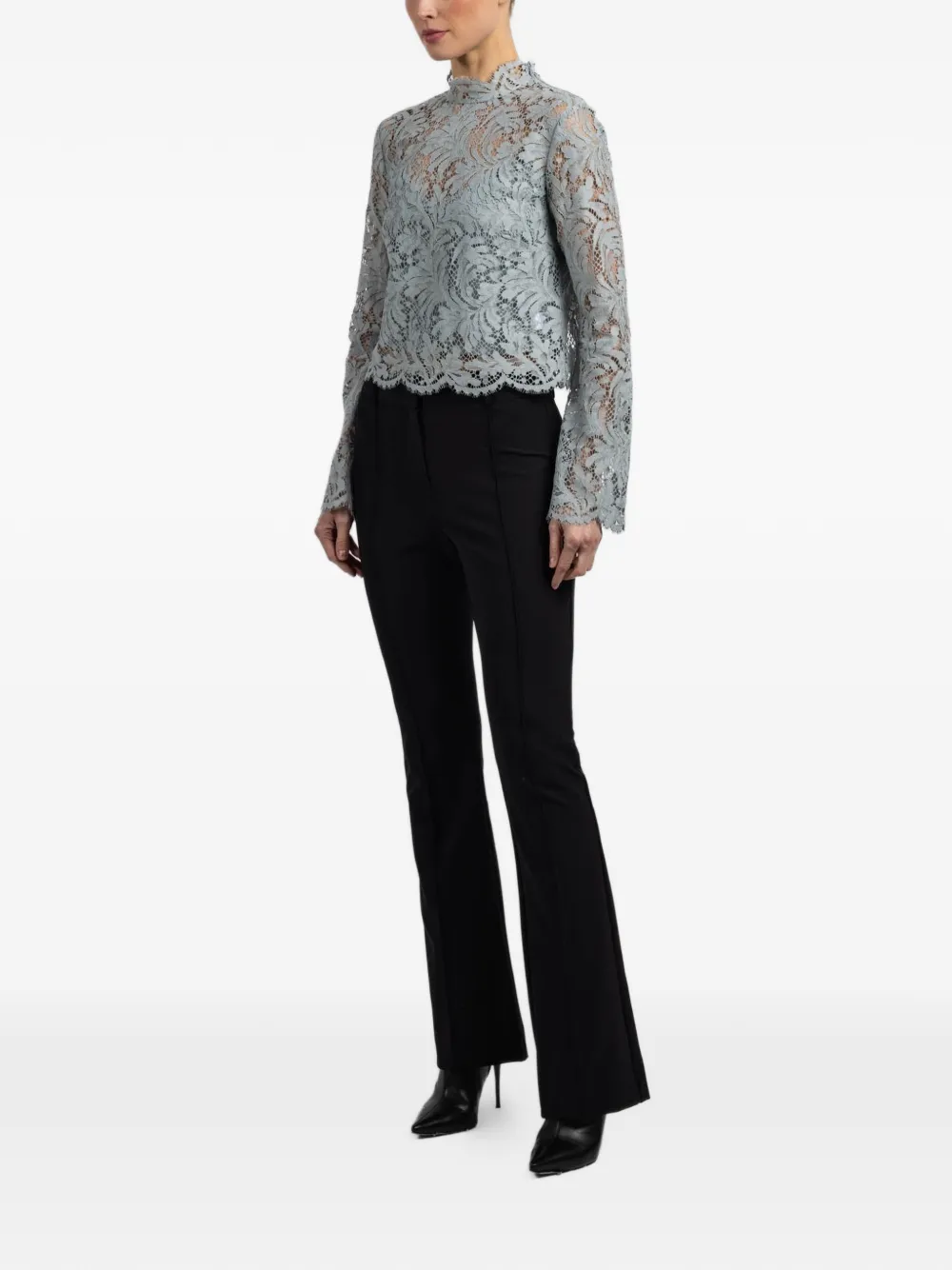 A.L.C. lace high-neck blouse - Blauw