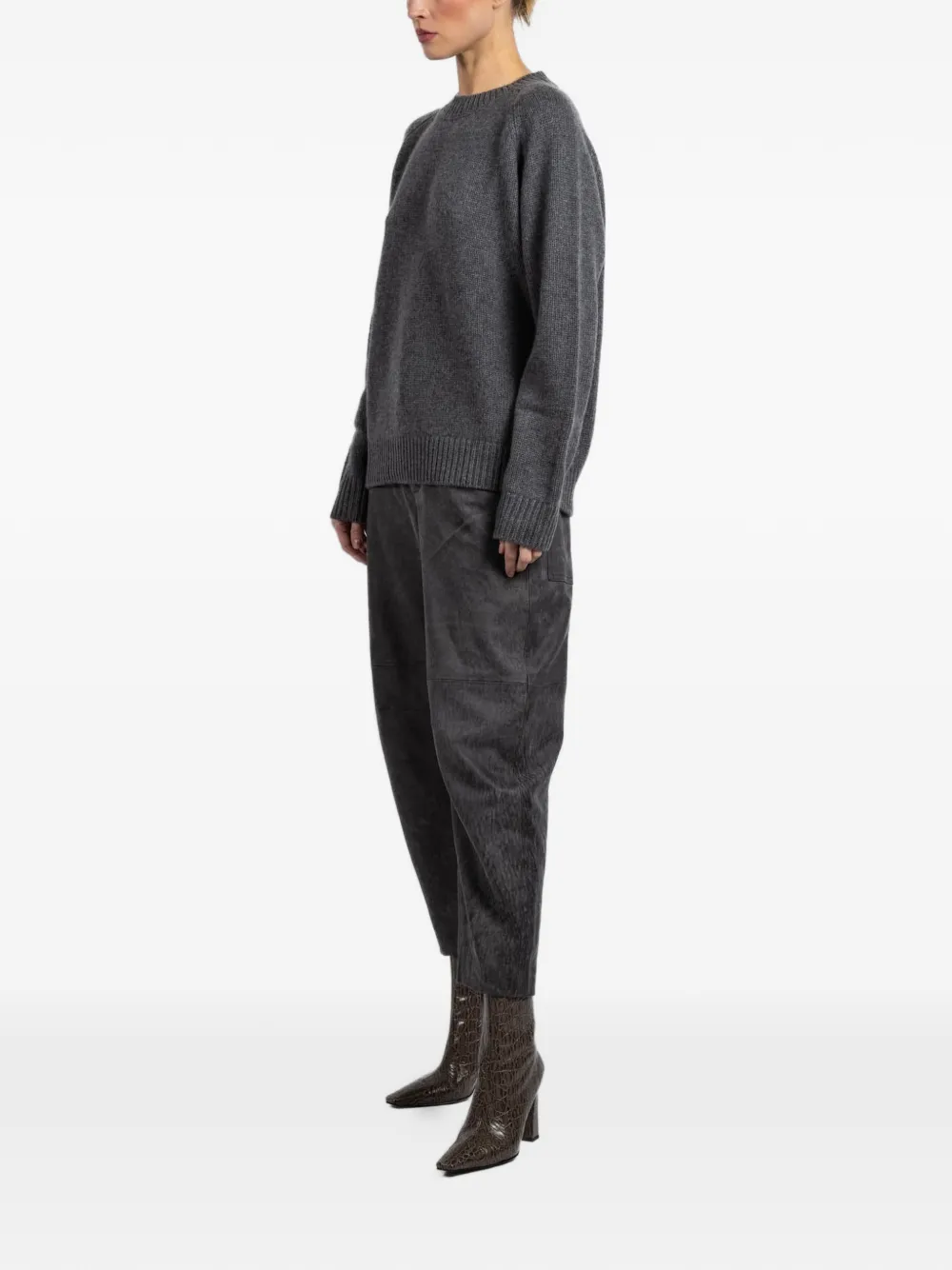 Anine Ribbed Grey Sweater