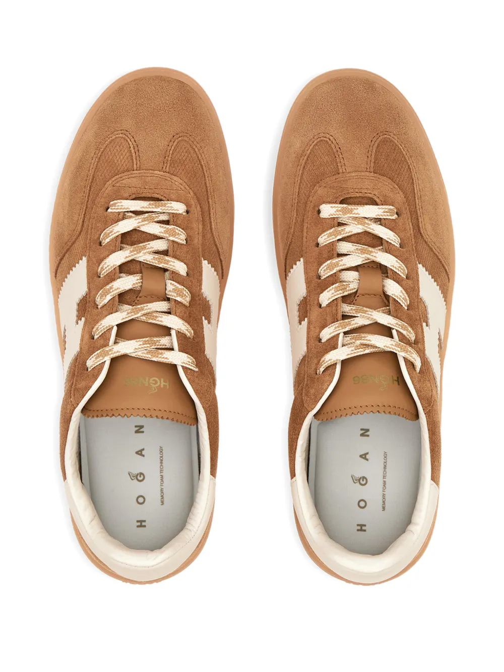 Hogan Cool logo-motif leather low-top sneakers Bruin