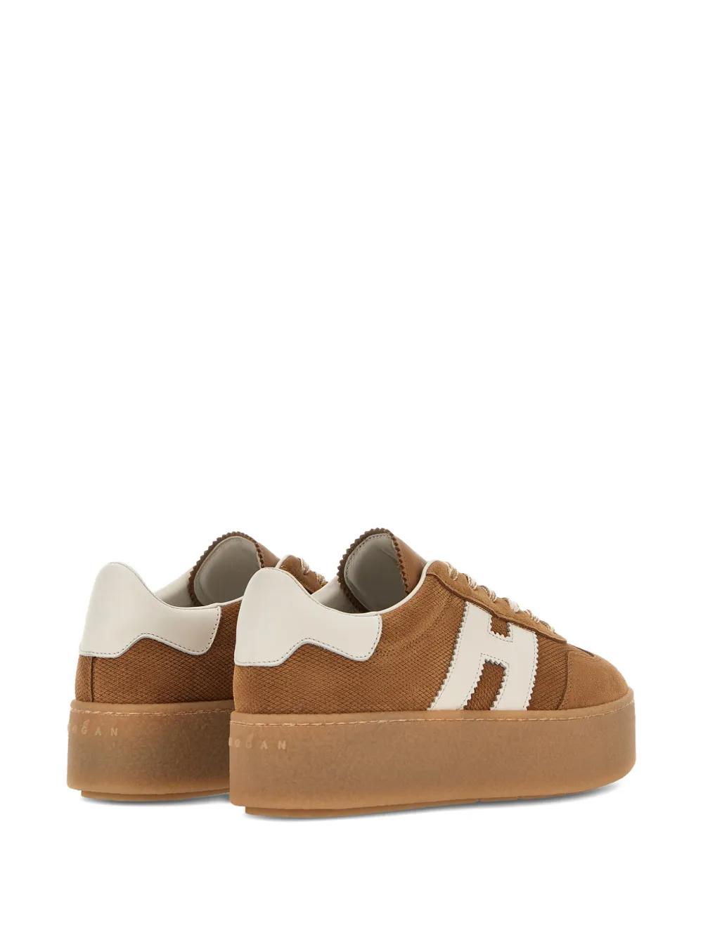 Hogan H698 sneakers met plateauzool Bruin