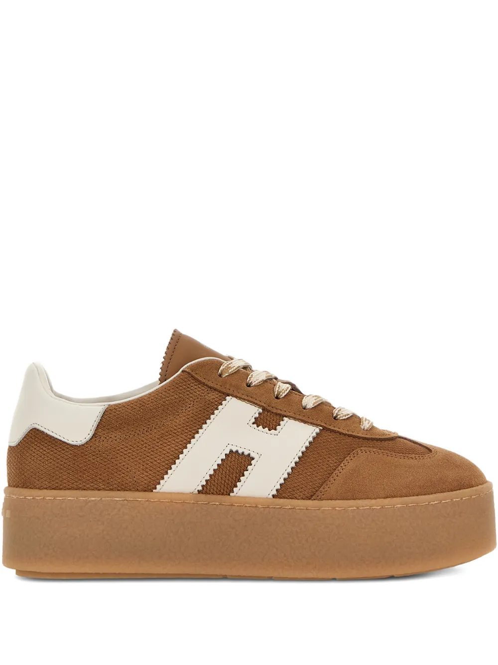 Hogan H698 sneakers met plateauzool Bruin