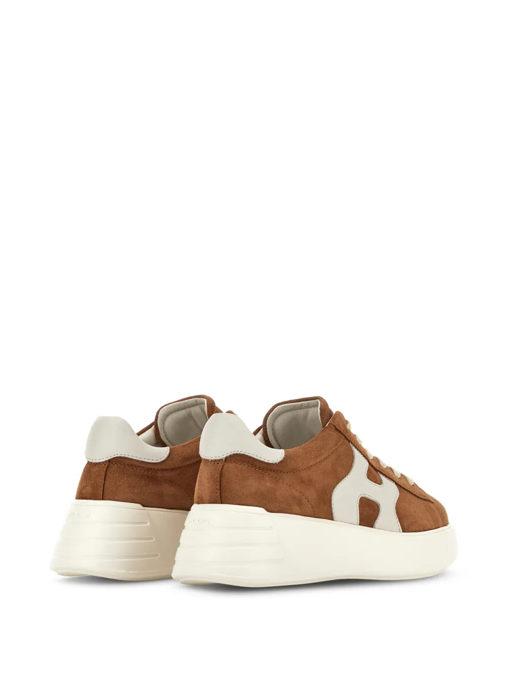 Hogan Rebel sneakers met plateauzool Bruin