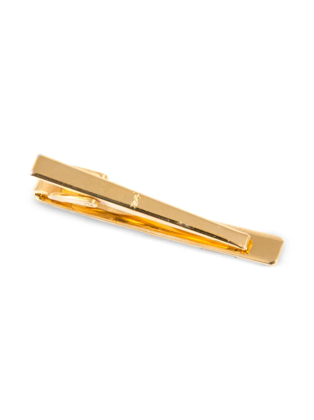 SAINT LAURENT Pre-owned 1990s Cassandre Logo Tie Clip In Gold