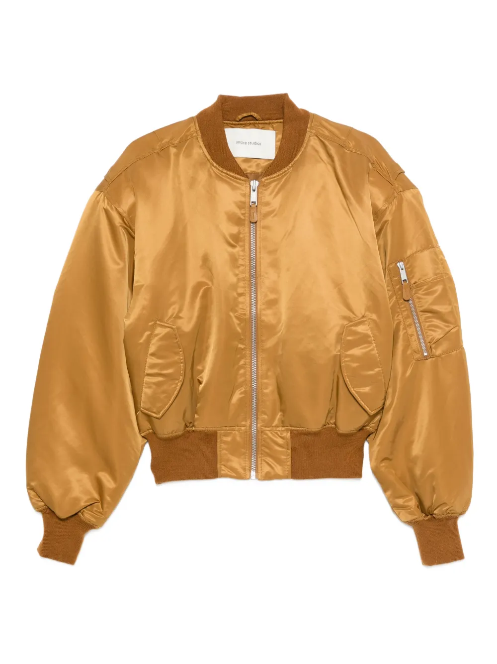 ENTIRE STUDIOS cropped broad bomber jacket | Brown | Image 1