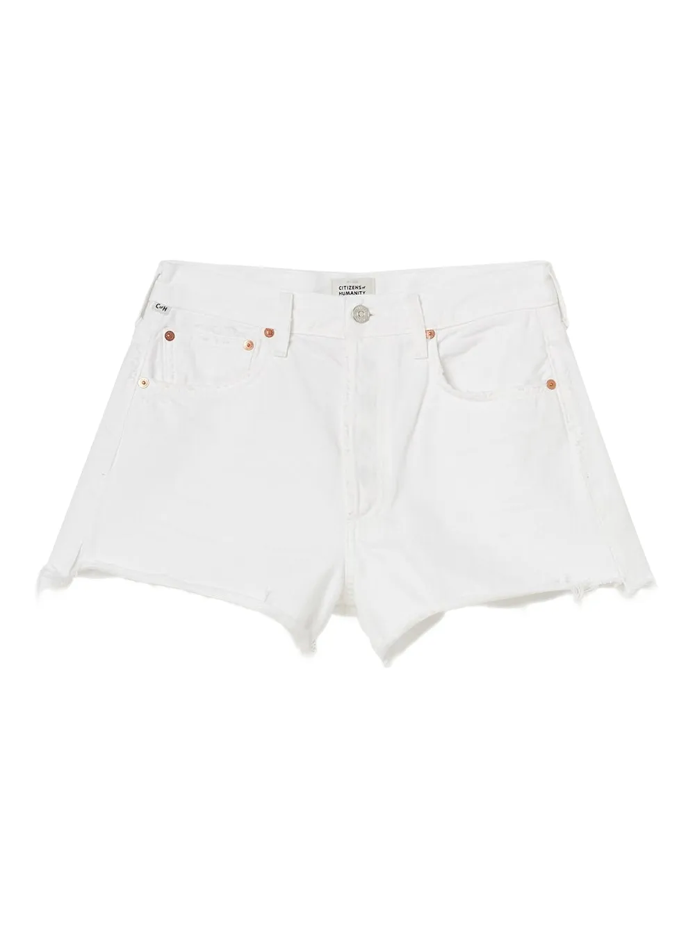 Citizen Of Humanity Marlow Cotton Shorts In White