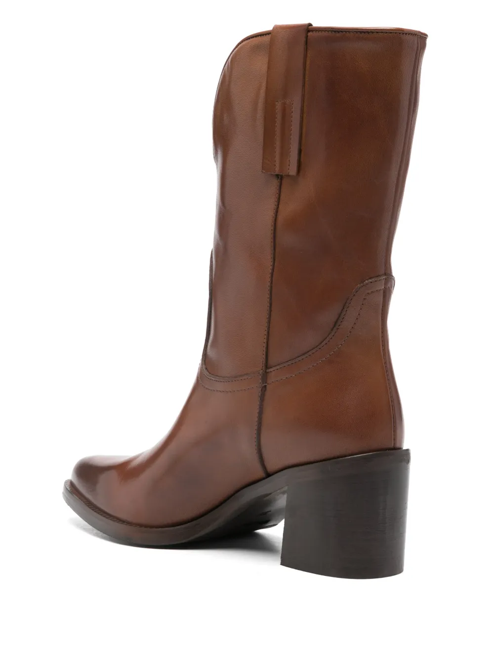 paola parisi 65mm laarzen met blokhak Bruin