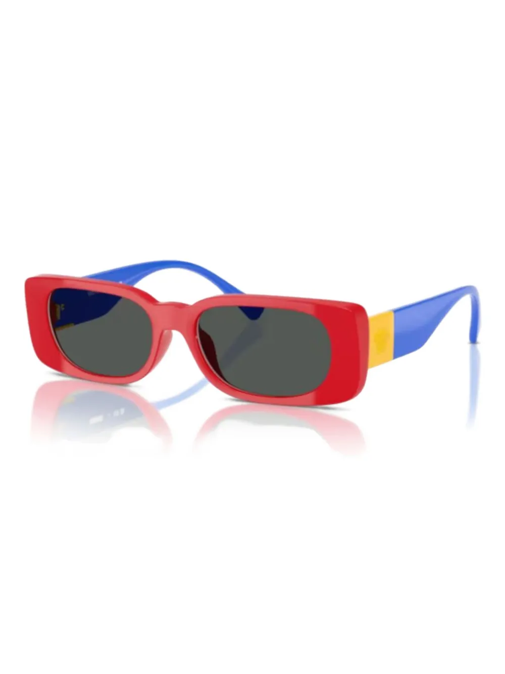 Versace Kids rectangle-frame sunglasses - Rood